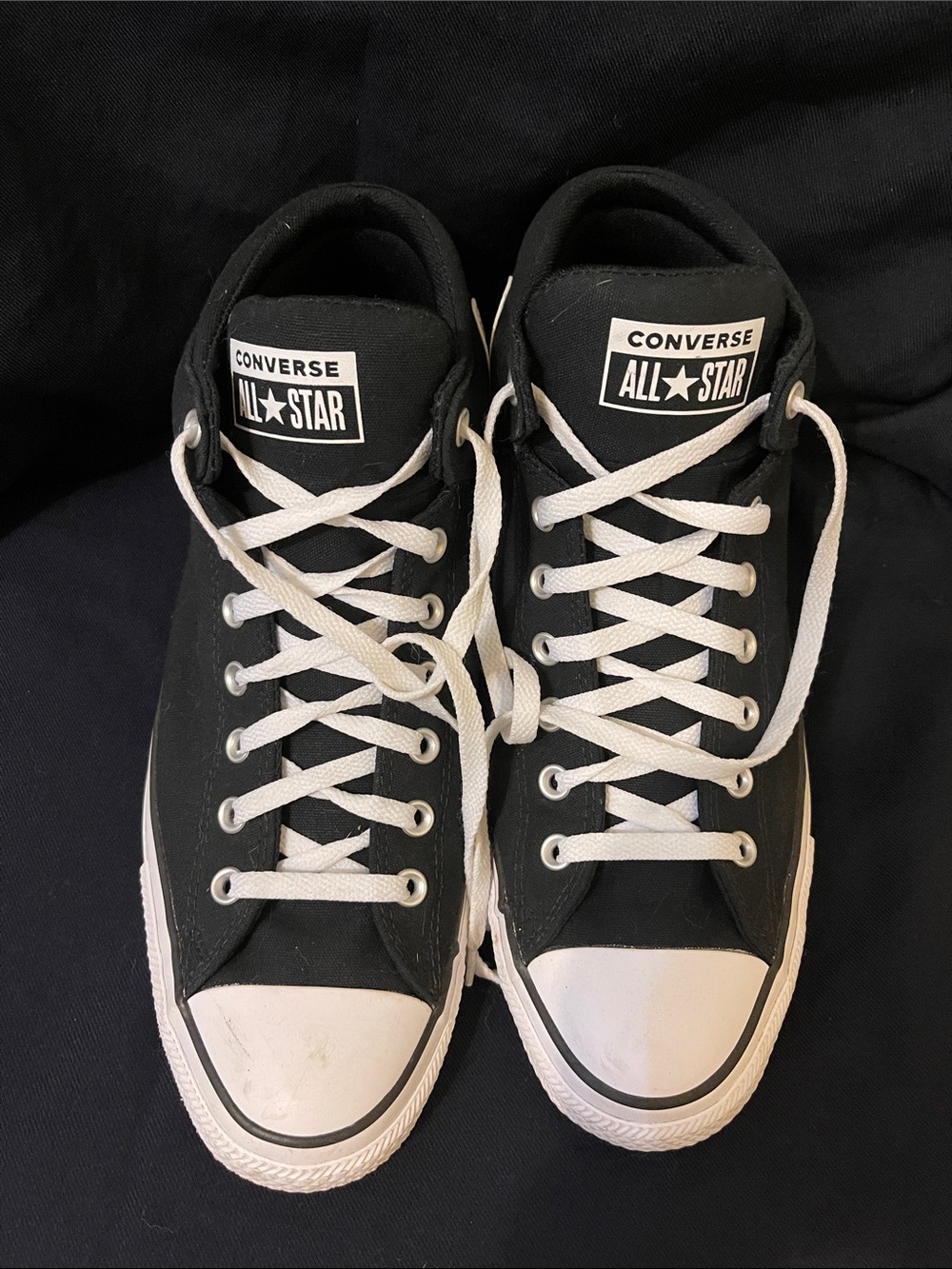 Men’s Converse Black and White High Top Sneakers